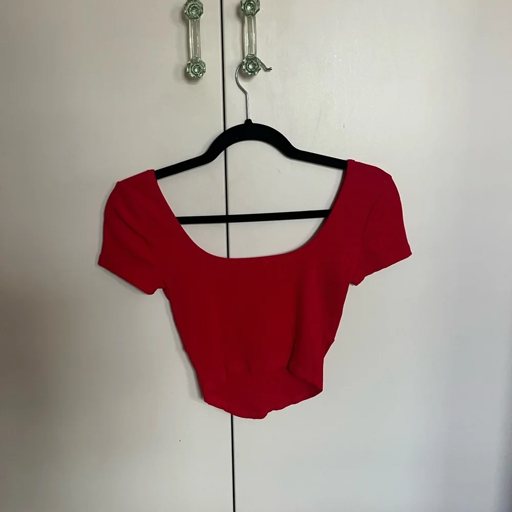 Red Crop Top - Picture 2 of 3